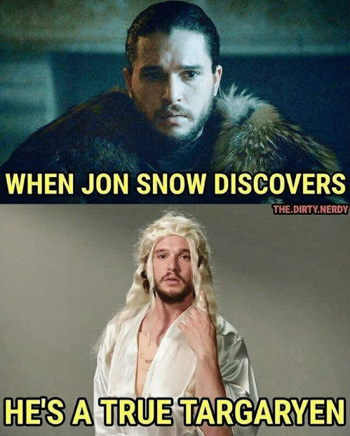 jon snow targaryen meme