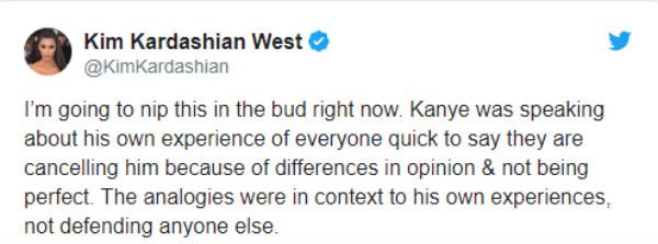 kim defends kanye r kelly