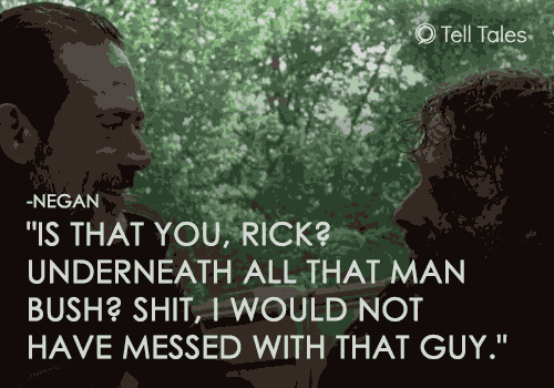 negan rick man bush