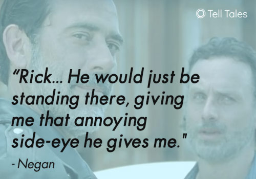 negan rick side eye