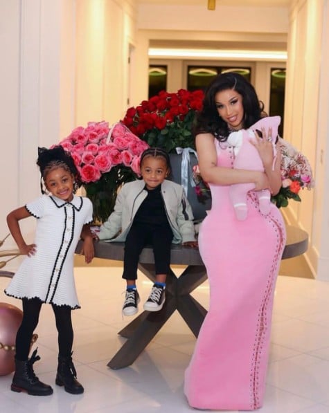 cardi b and her 3 kids