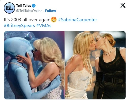 britney sabrina vmas tweet