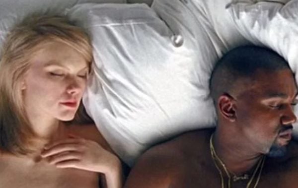 taylor swift in kanye's famous video