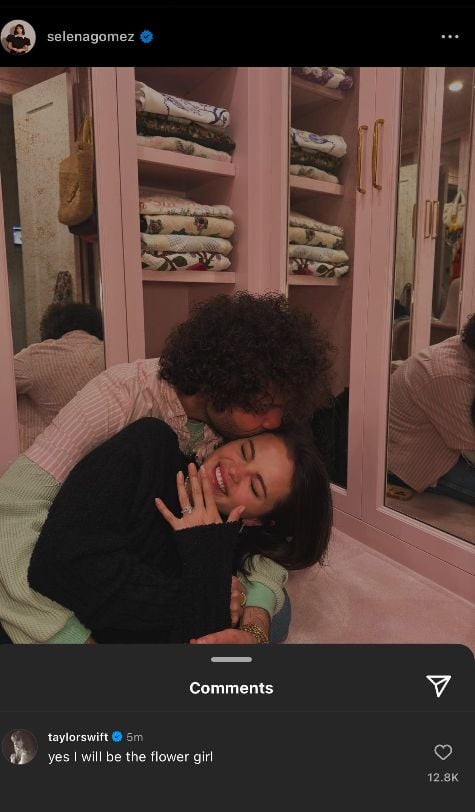 taylor swift reacts selena engagement