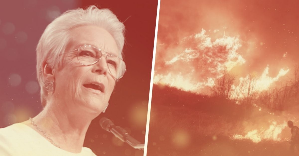 jamie lee curtis fire gaza