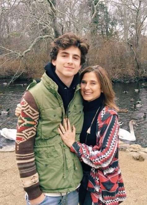 Timothée Chalamet and his mom