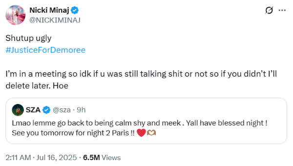 nicki sza feud 3