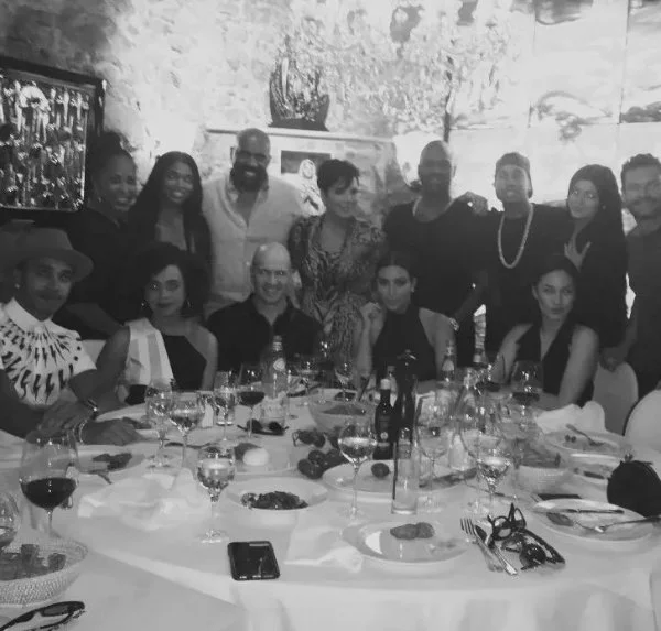 kim kardashian lewis hamilton with friends