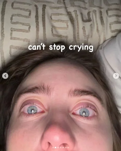 billie eilish crying bieber