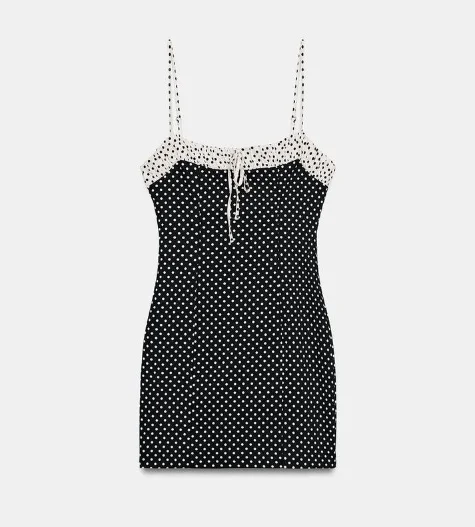 zara MINI DRESS WITH COMBINED DOTS