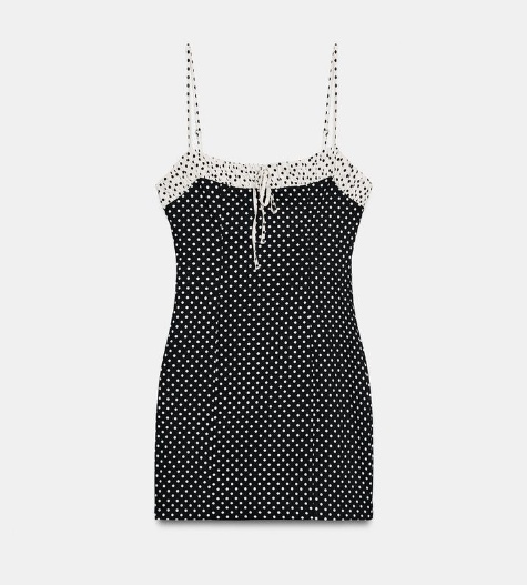 zara MINI DRESS WITH COMBINED DOTS